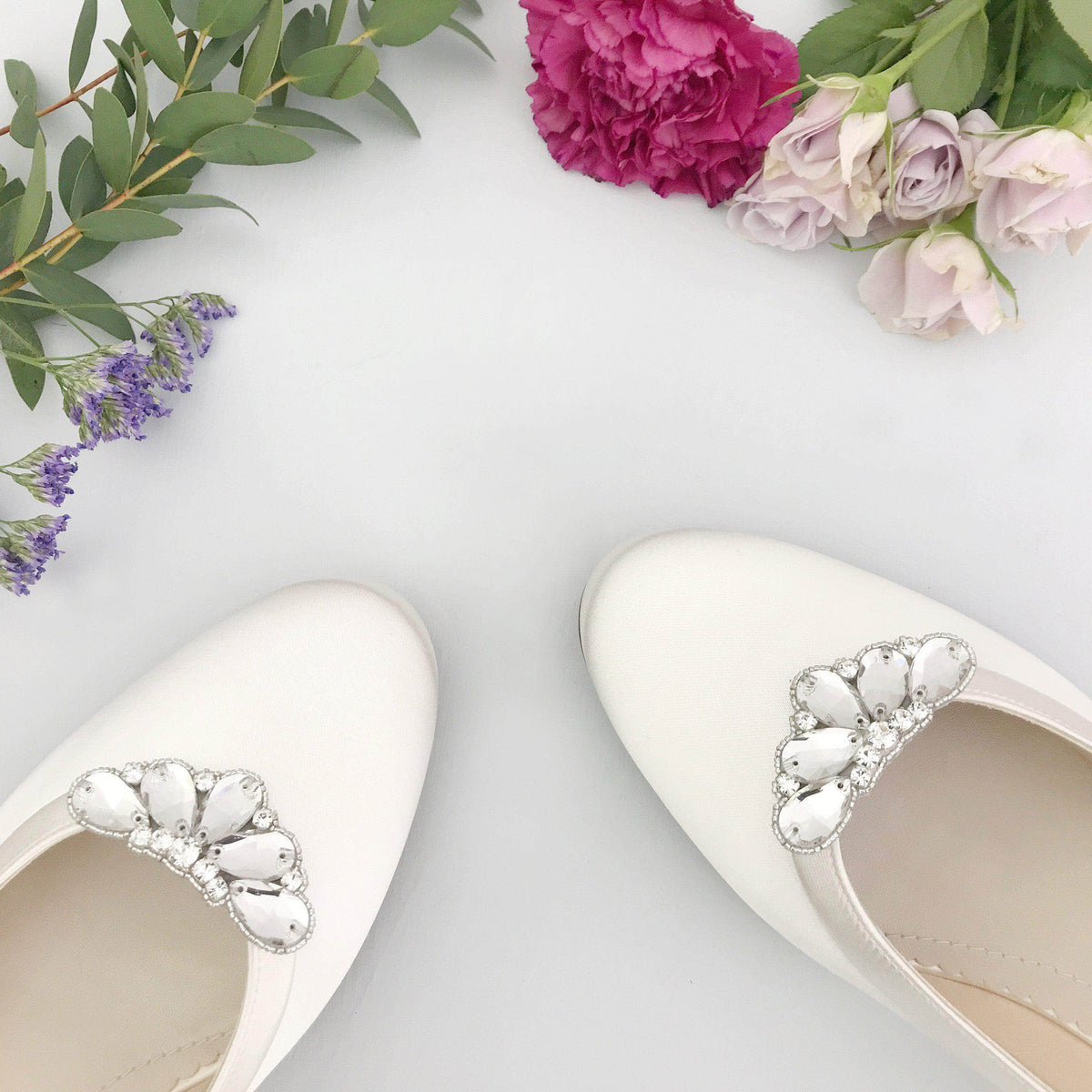 Wedding Shoe Clip Silver Deco crystal wedding shoe clips - &#39;Ethel&#39;