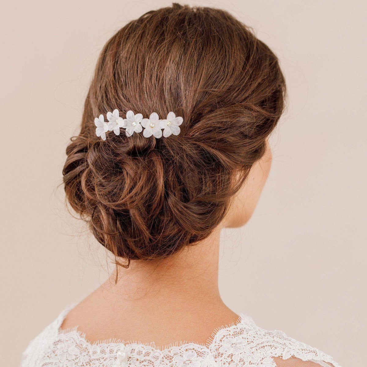 Wedding Hairvine Gold floral crystal hair centrepiece - &#39;Olive&#39;