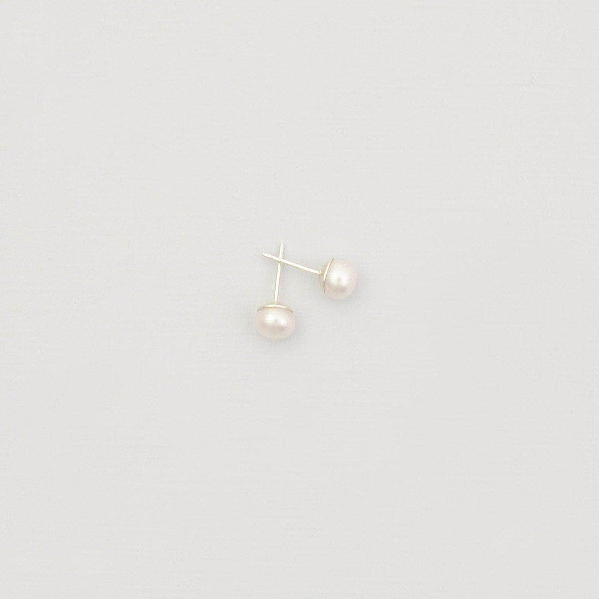Wedding Earring Silver Freshwater pearl stud wedding earrings - &#39;Priya&#39;