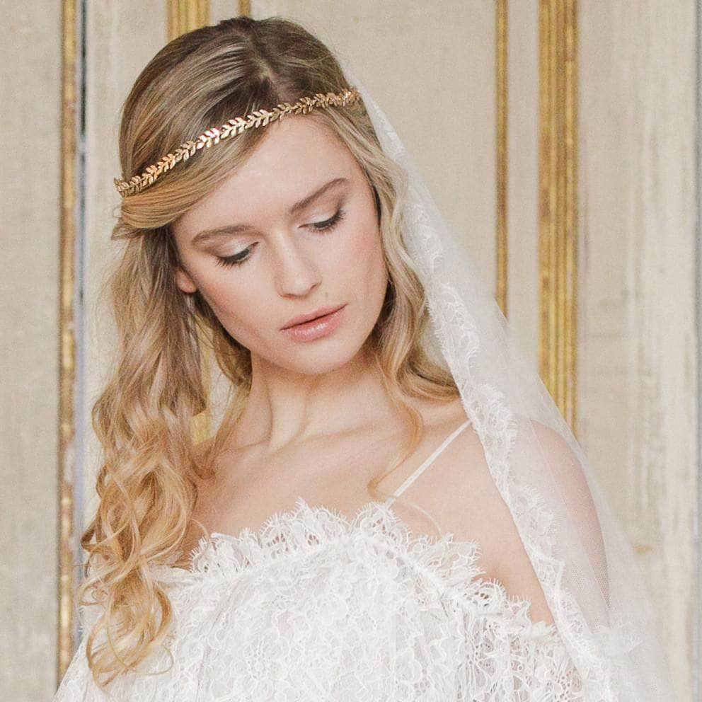 Wedding Hairvine Gold leaf wedding hair vine - 'Avani'
