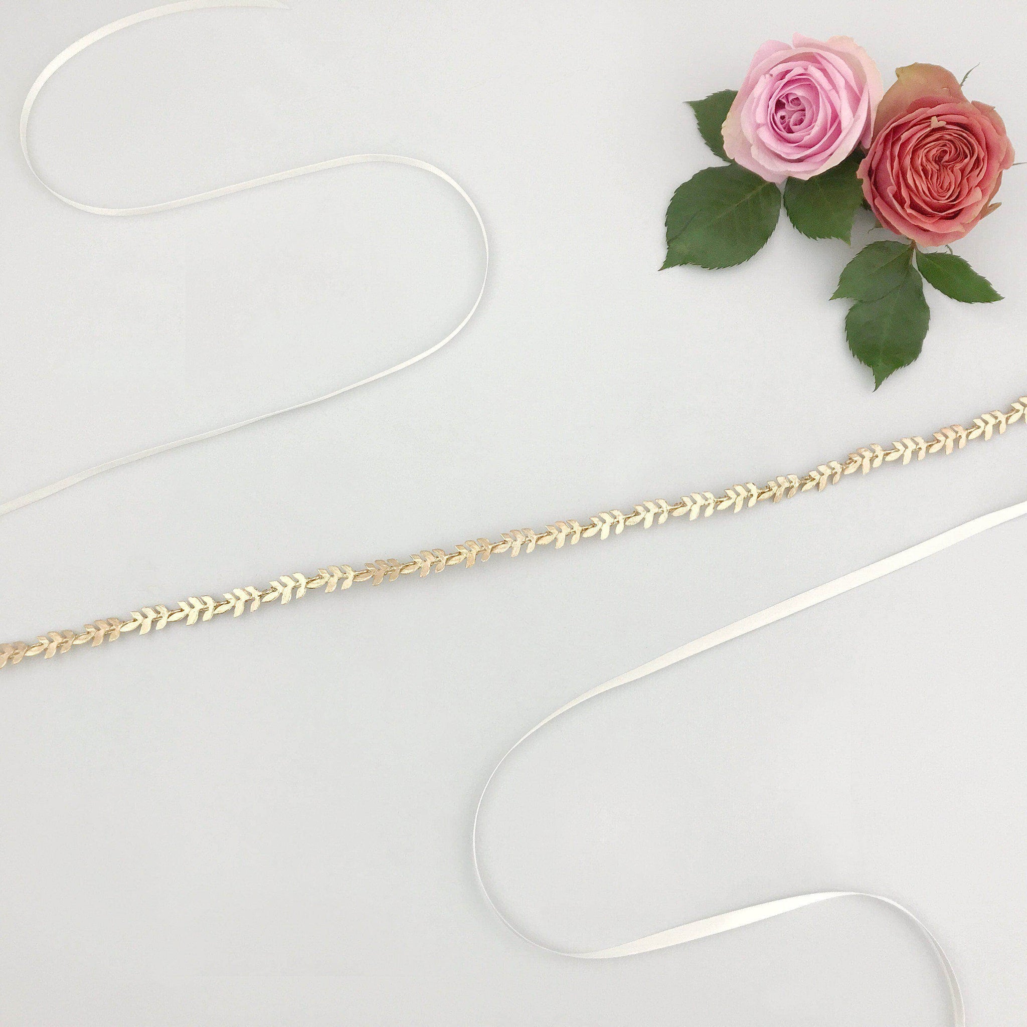 Leaf wedding belt