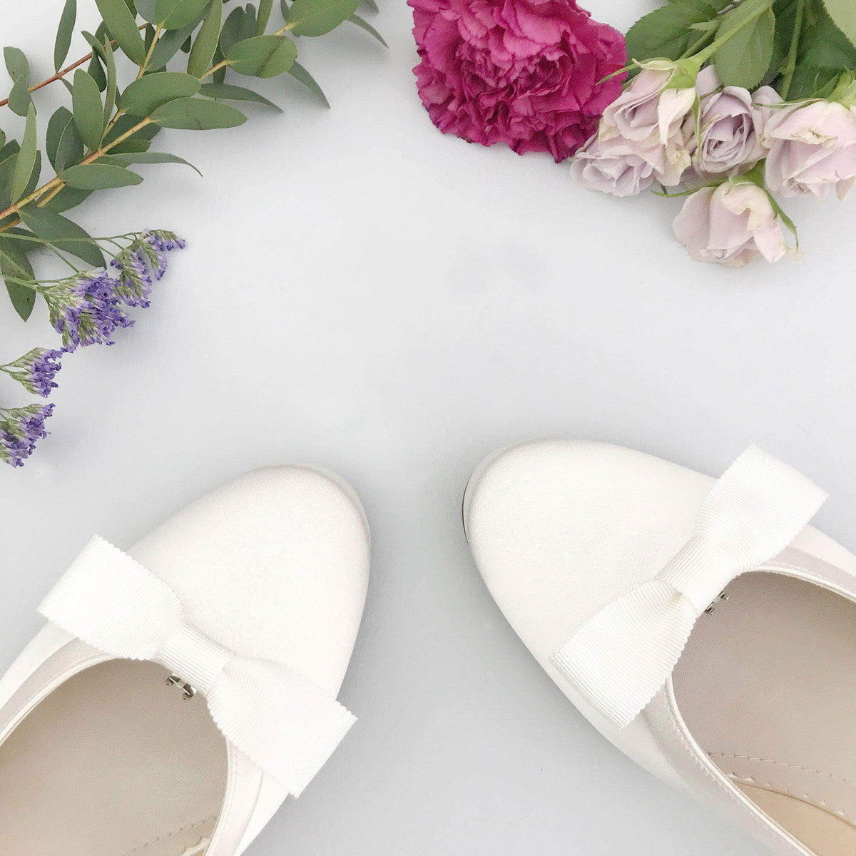 Wedding Shoe Clip Ivory Ivory bow wedding shoe clips - &#39;Dora&#39;