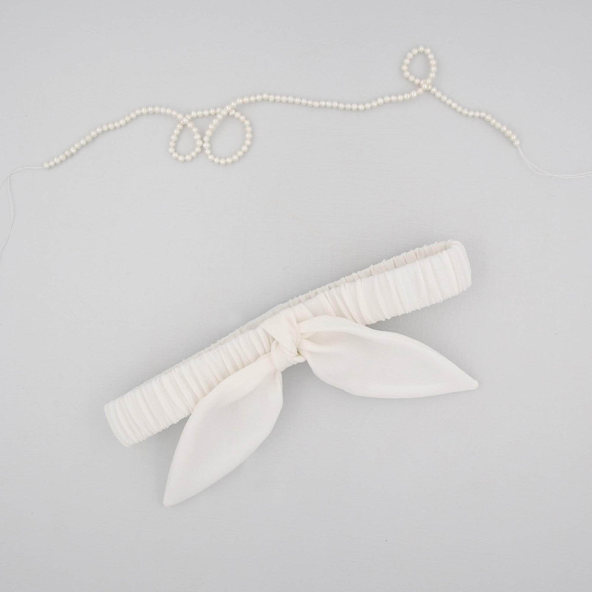 Wedding Garter Ivory Silk Bow Garter - &#39;Bianca&#39;
