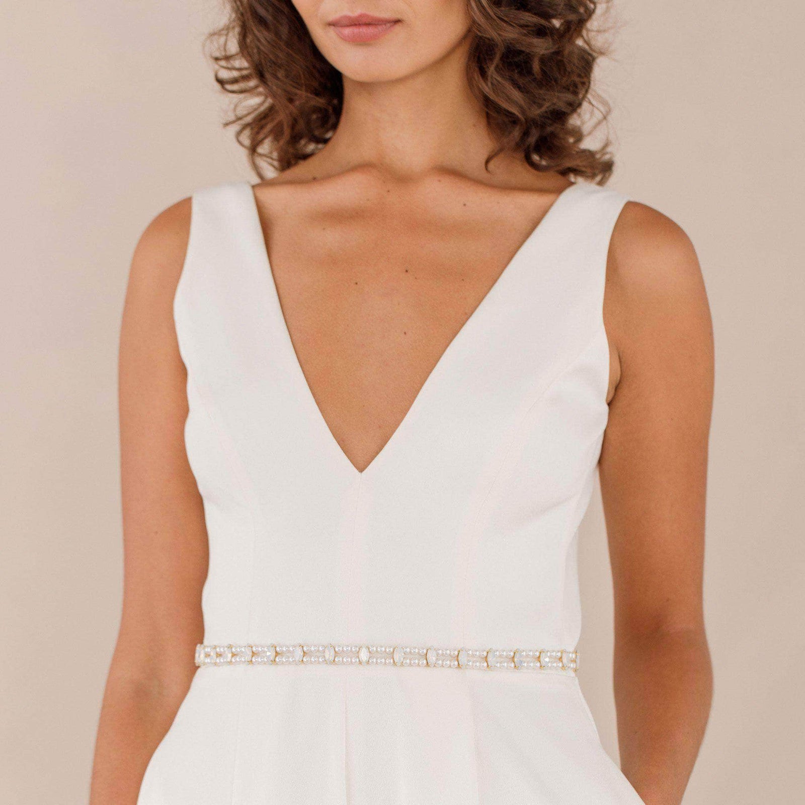 Wedding Belt Gold Opal and pearl wedding belt - 'Elis'