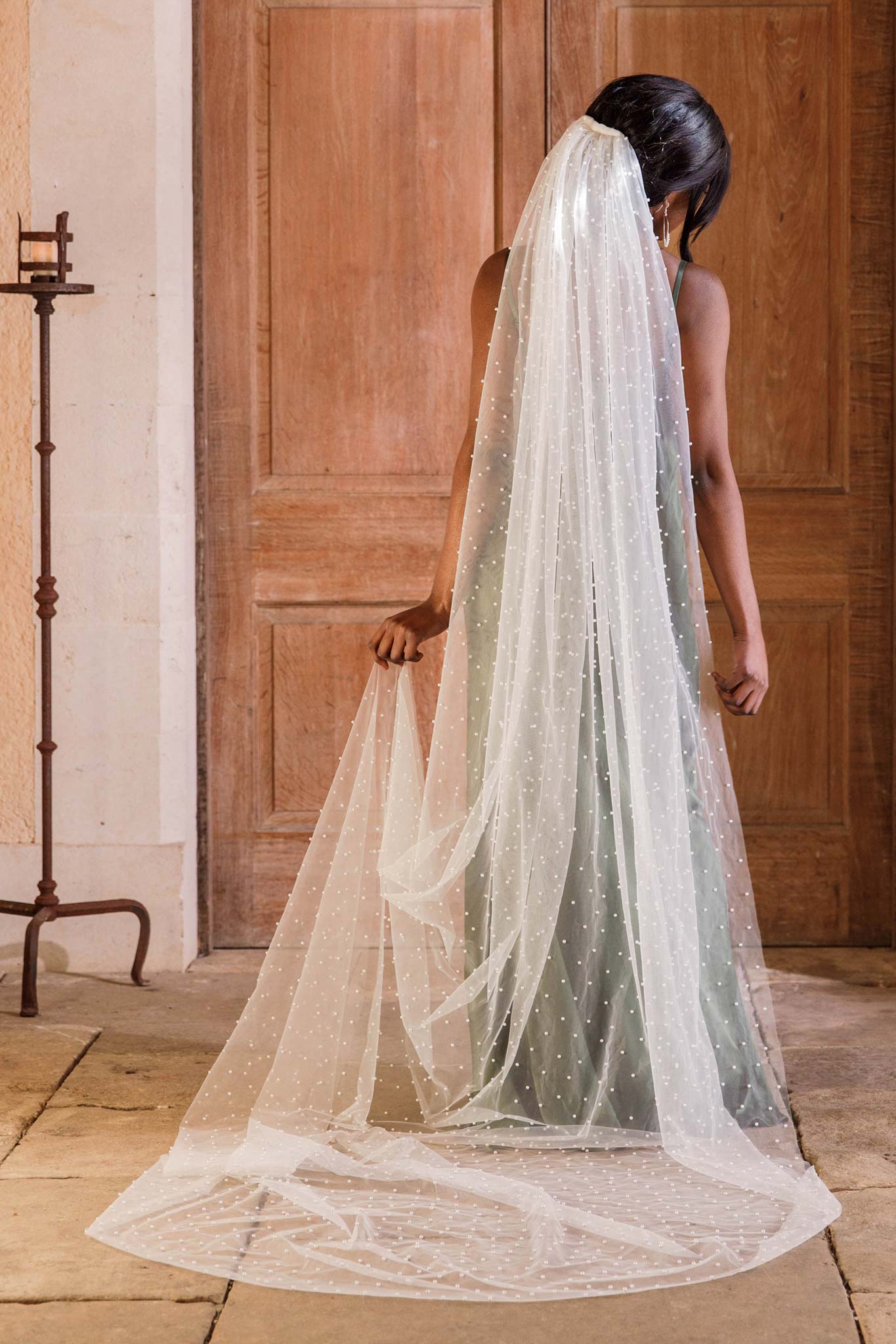 Wedding Veil Pearl wedding veil- Magalie