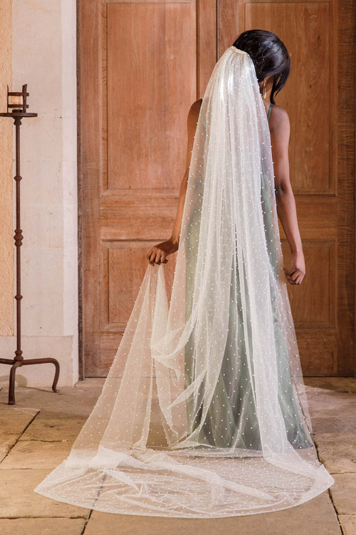 Wedding Veil Pearl wedding veil- Magalie