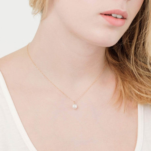 Wedding Necklace Pearl Drop Necklace - 'Naya'