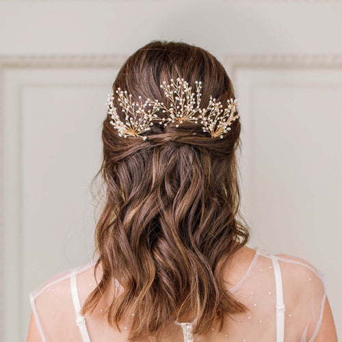 Wedding Hairpin Pearl Spray Wedding Hair Pin - 'Gypsophila'