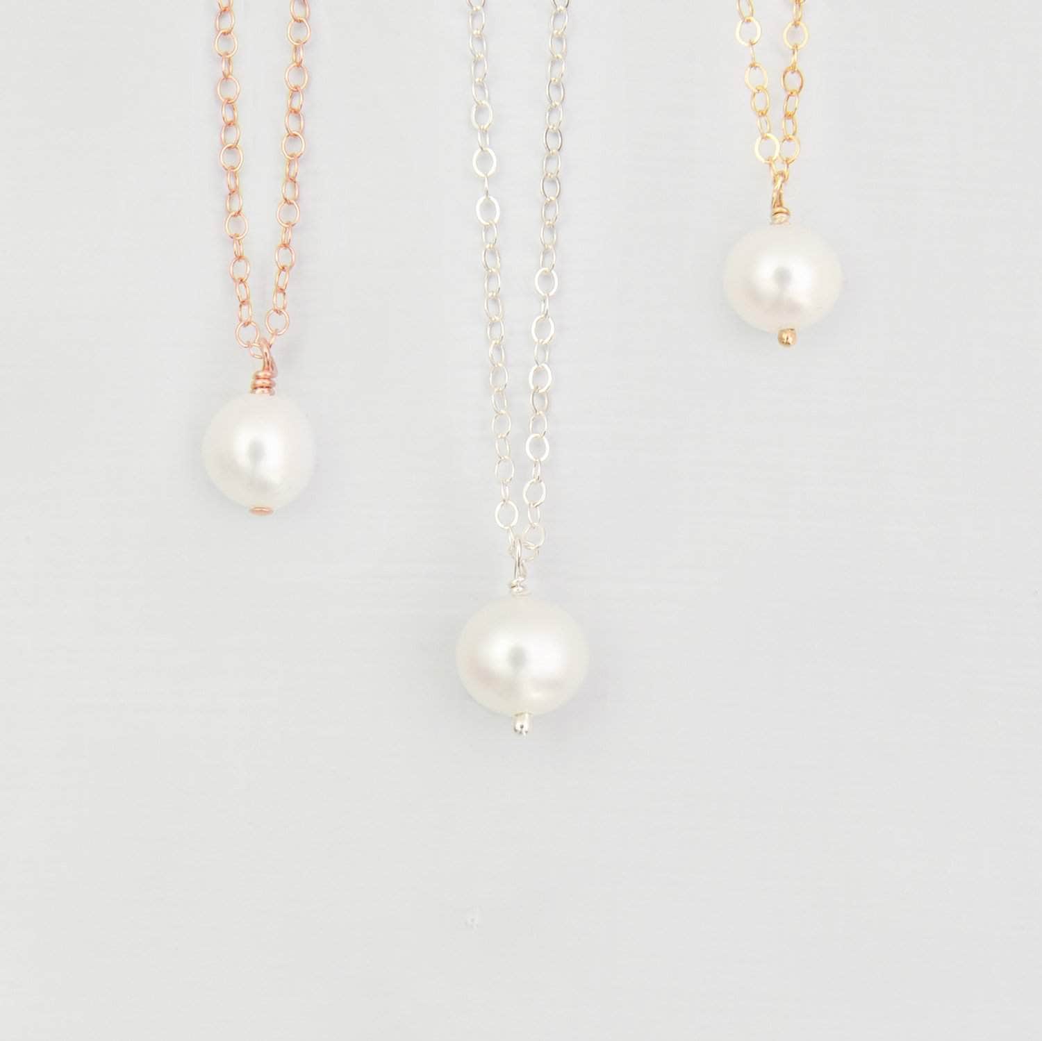 Wedding Necklace Pearl Drop Necklace - 'Naya'