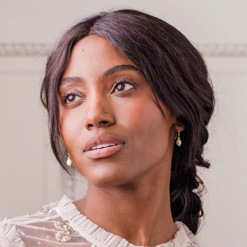 Wedding Earring Freshwater pearl wedding earrings - 'Charlie'