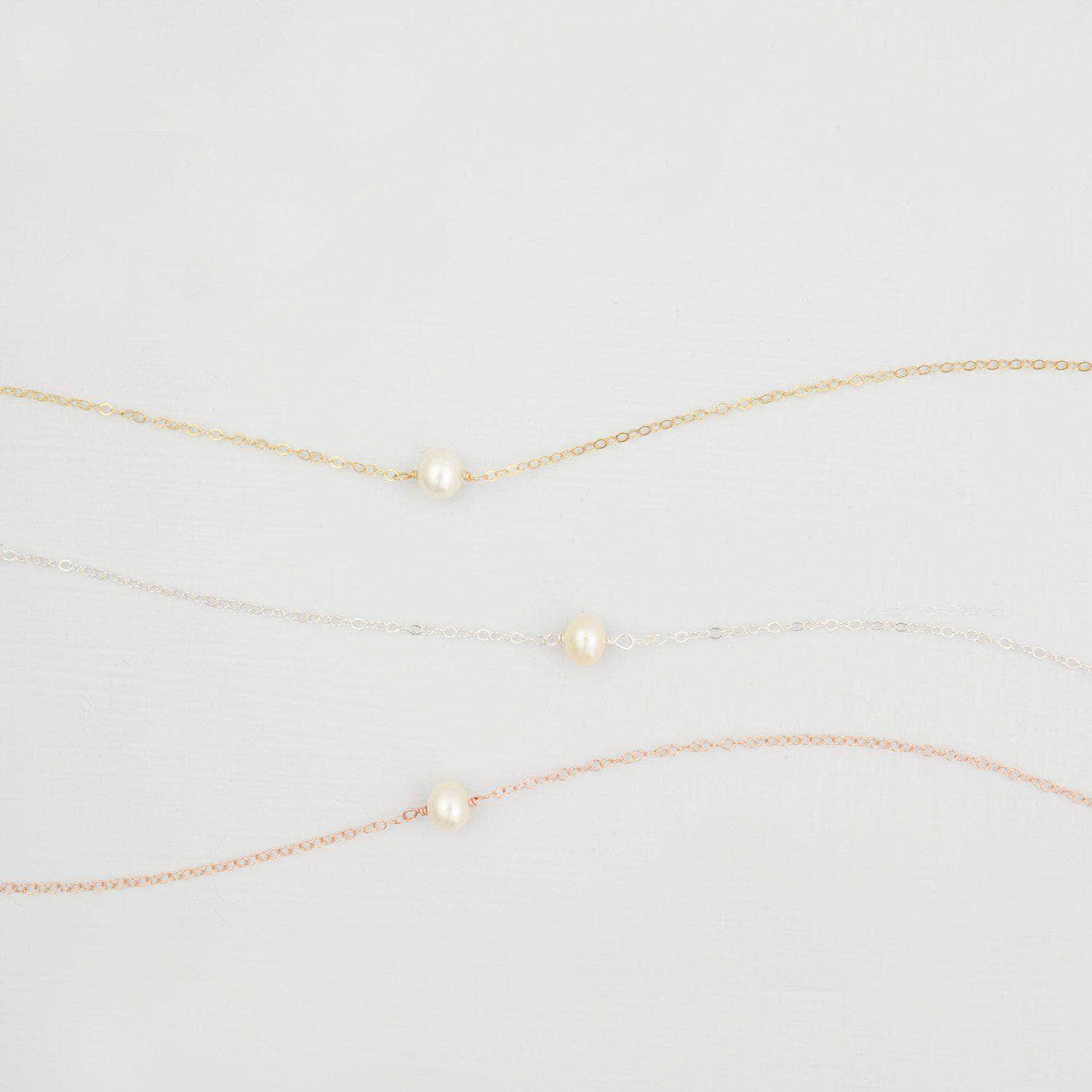 Wedding Necklace Freshwater Pearl Necklace - 'Rhia'