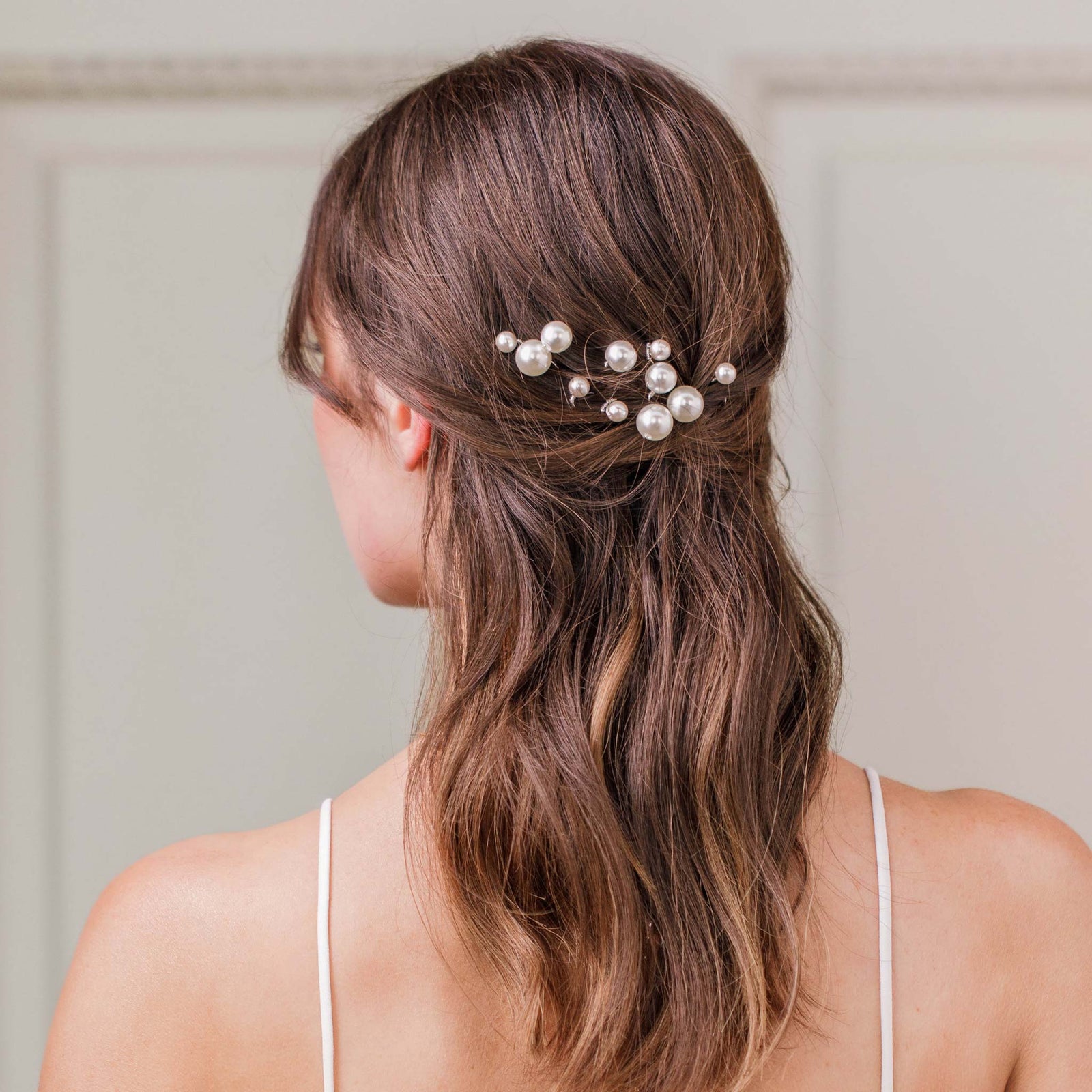 Wedding Hairpin Pearl Wedding Hair Pins (x10) - 'Dottie'