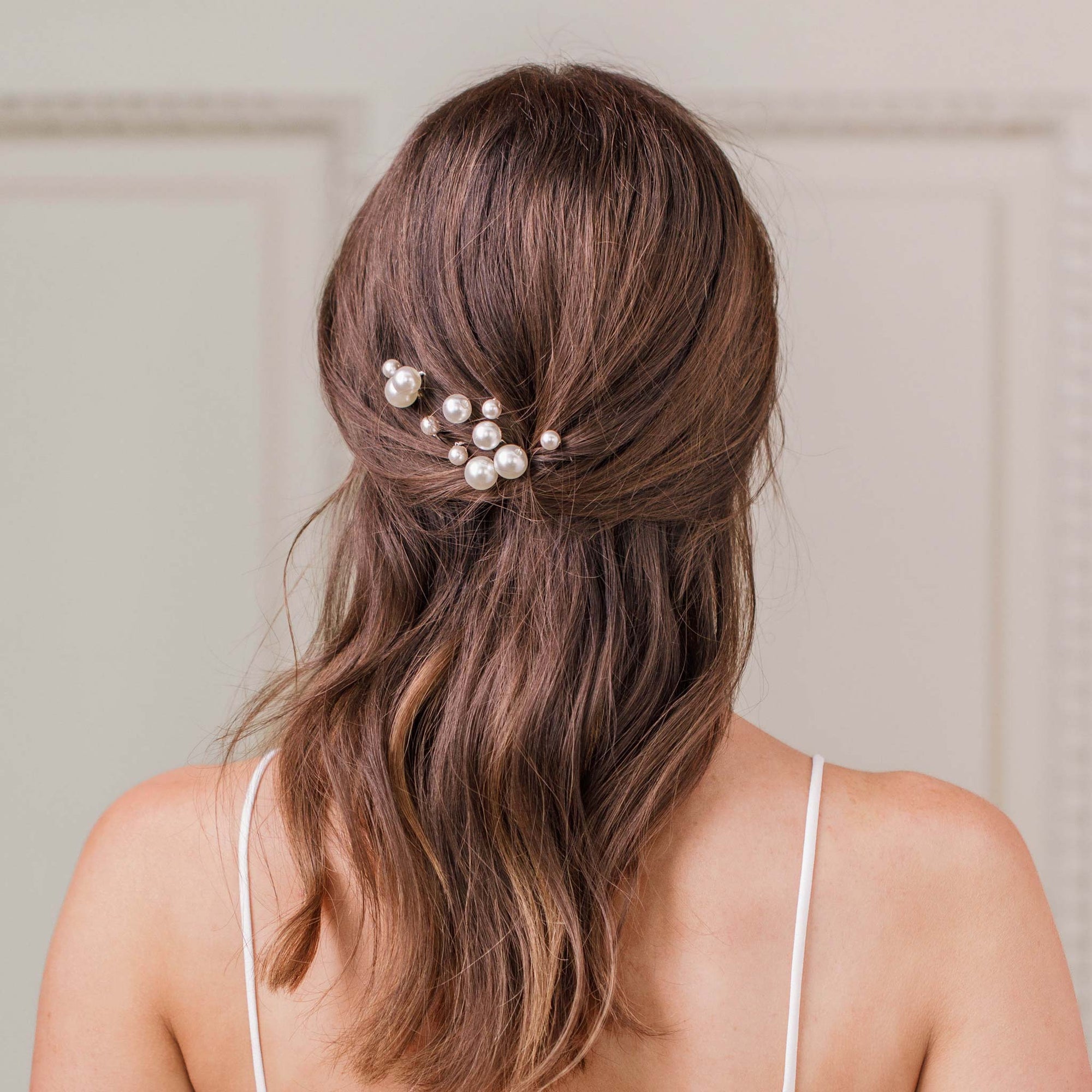 Wedding Hairpin Pearl Wedding Hair Pins (x10) - 'Dottie'