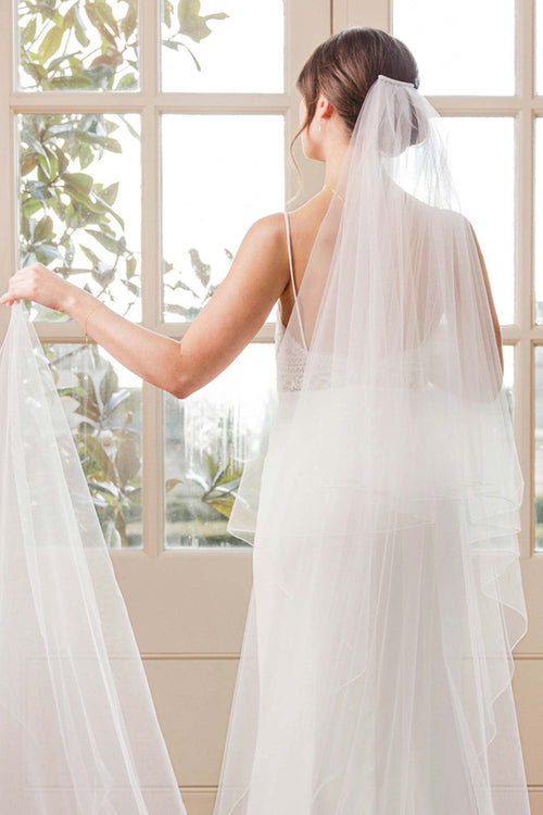 Wedding Veil Pencil edge two tier wedding veil - 'Ariel'