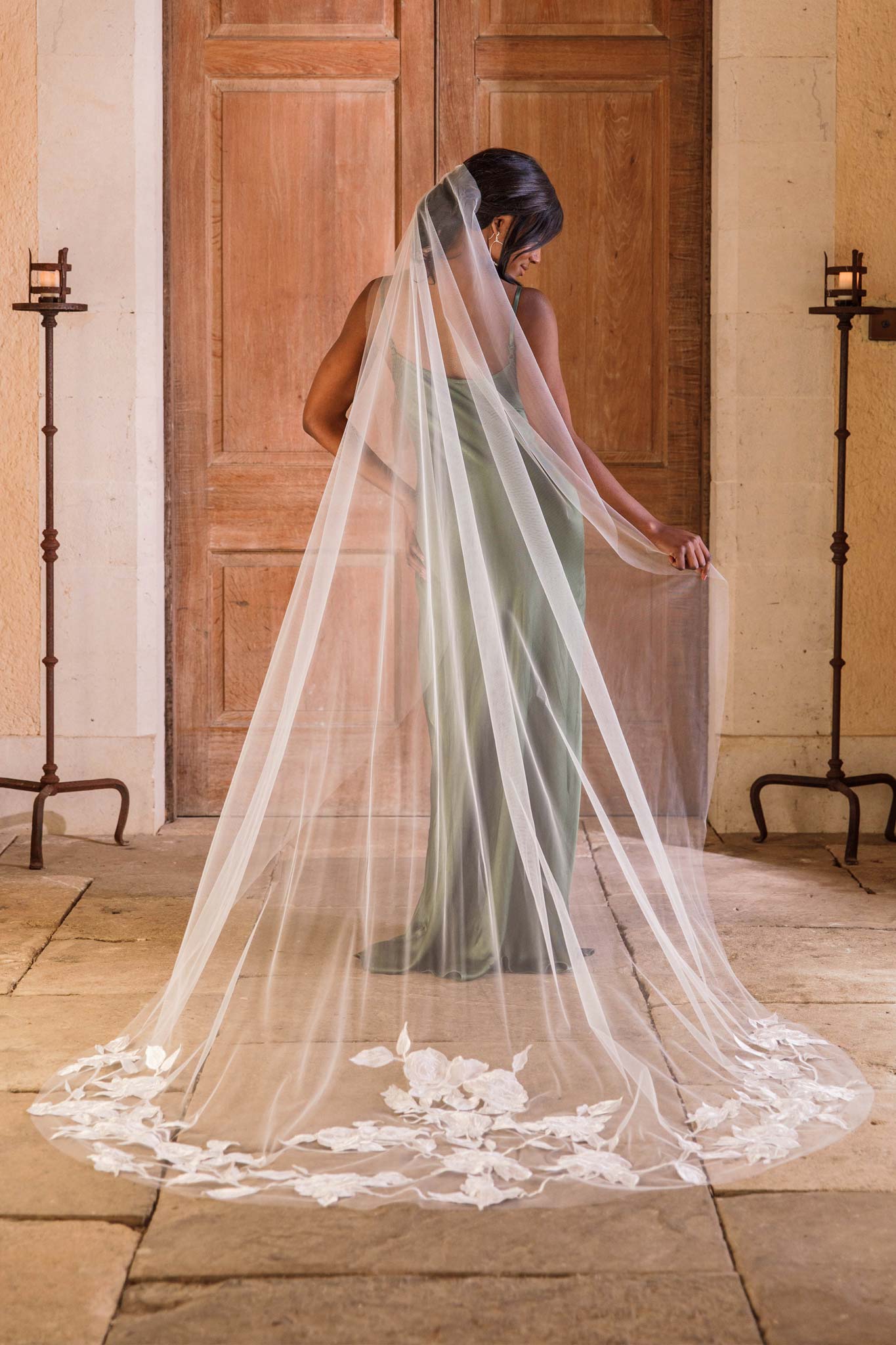 Rose Wedding Veil