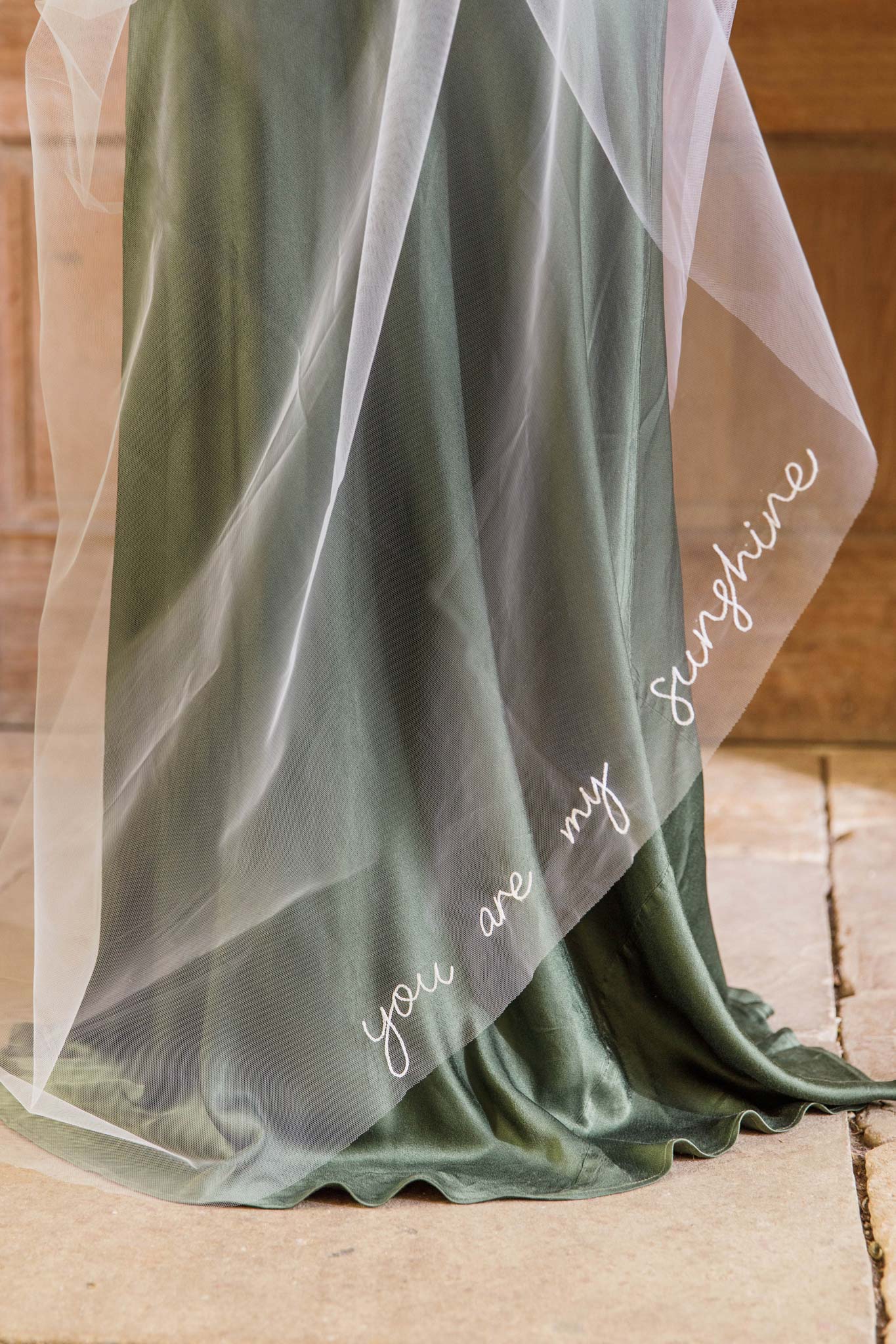 Wedding Veil Embroidery Add Personalised Embroidery Script to your Veil (6-8 weeks lead time)