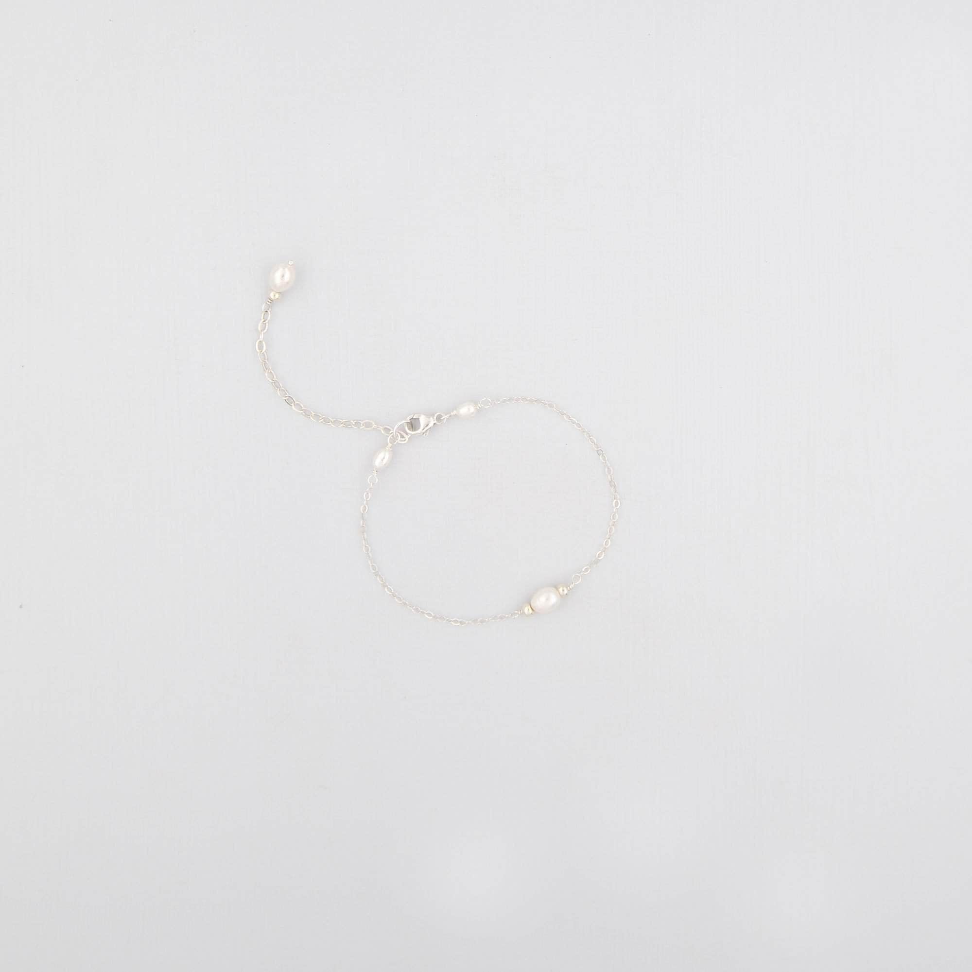 Wedding Bracelet Freshwater pearl gold wedding bracelet - 'Charlotte'