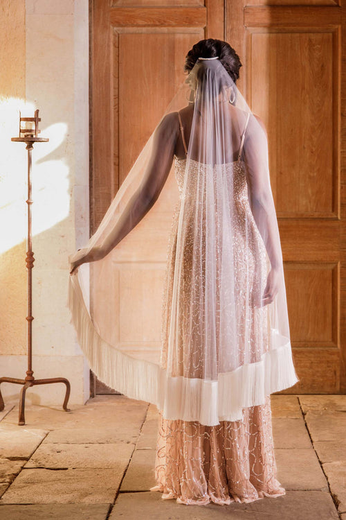 Wedding Veil Tassel Fringe Veil- Dakota