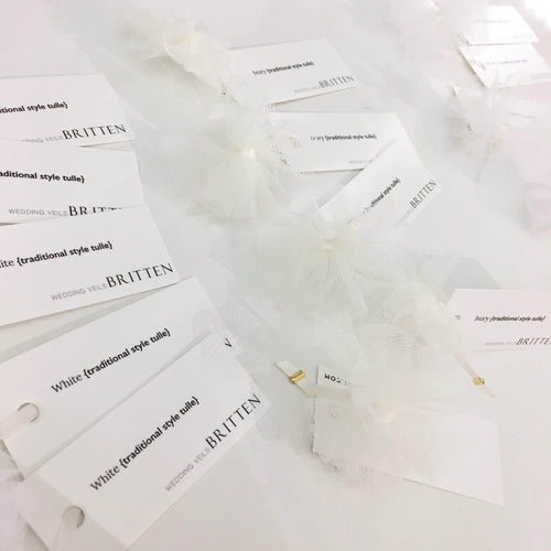 Veil swatch samples As described above Lace or Edging Sample