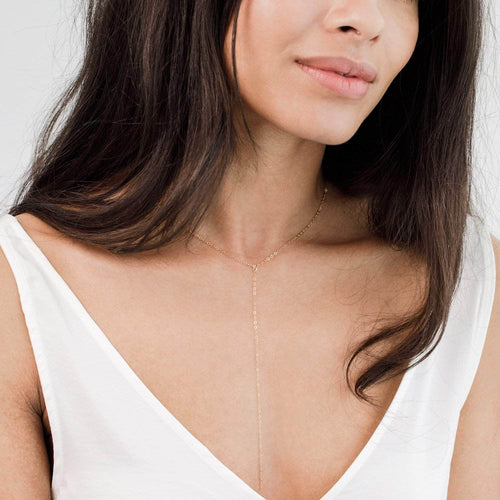 Wedding Necklace Y Lariat Necklace - 'Kaia'