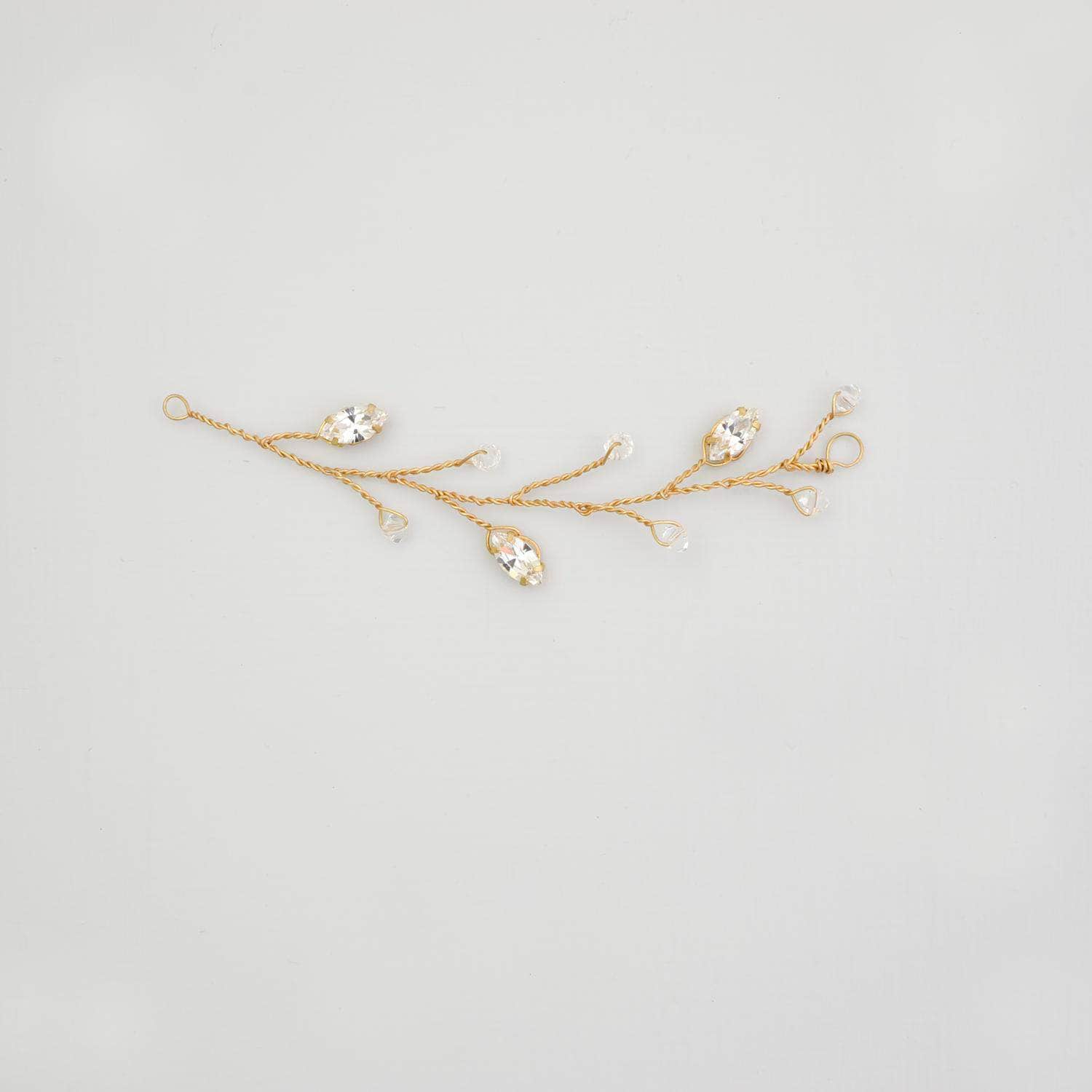 Wedding Hairvine Gold Gold floral mini hair vine - 'Jaime'