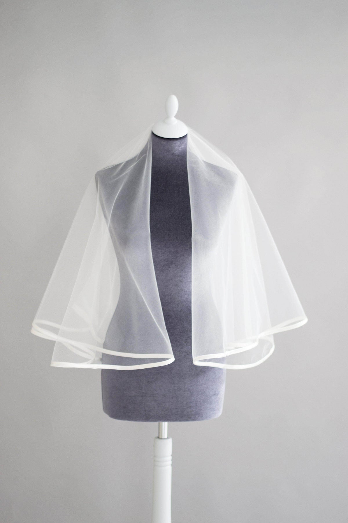 Wedding Veil Satin edge two tier wedding veil - &#39;Sandy&#39;