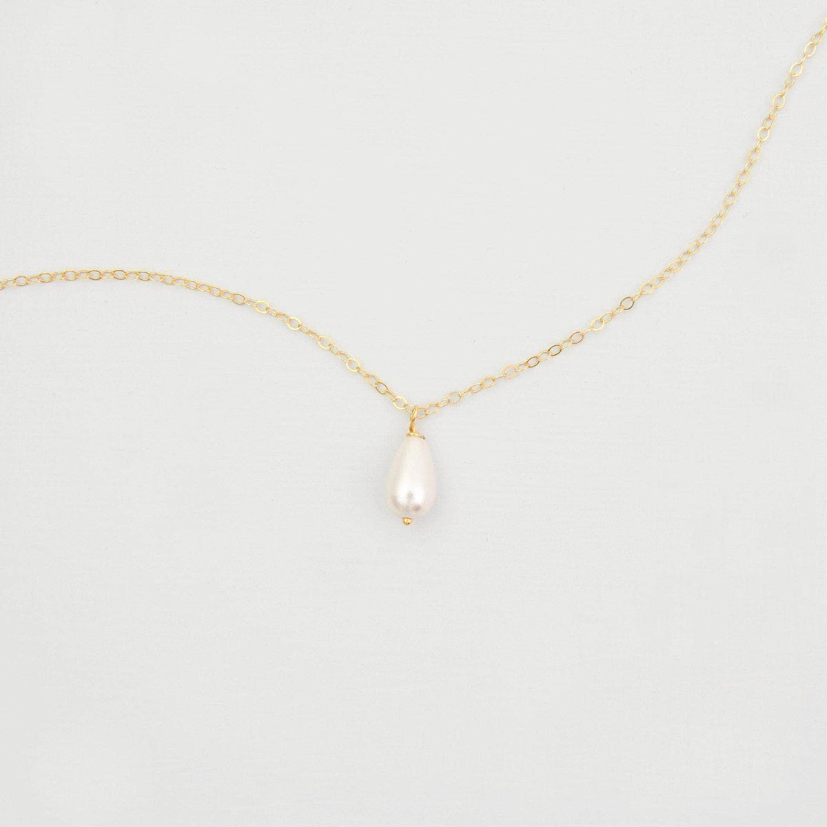 Wedding Necklace Pearl drop wedding necklace silver (different sizes available) - &#39;Hermione&#39;