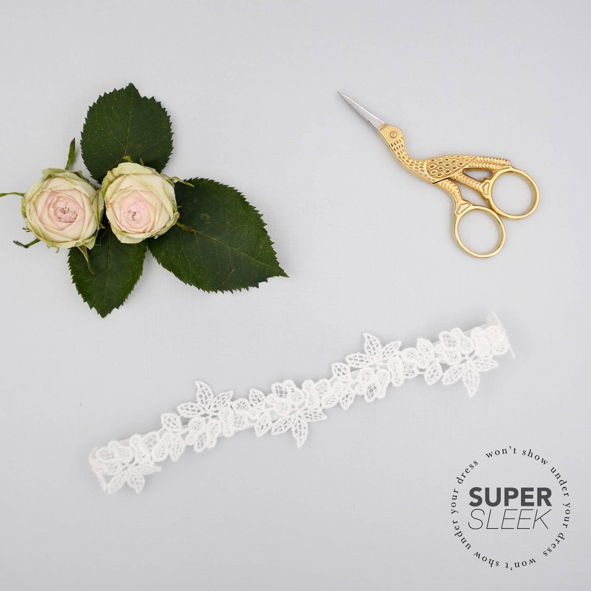 Wedding Garter Delicate floral lace wedding garter - 'Mimi'